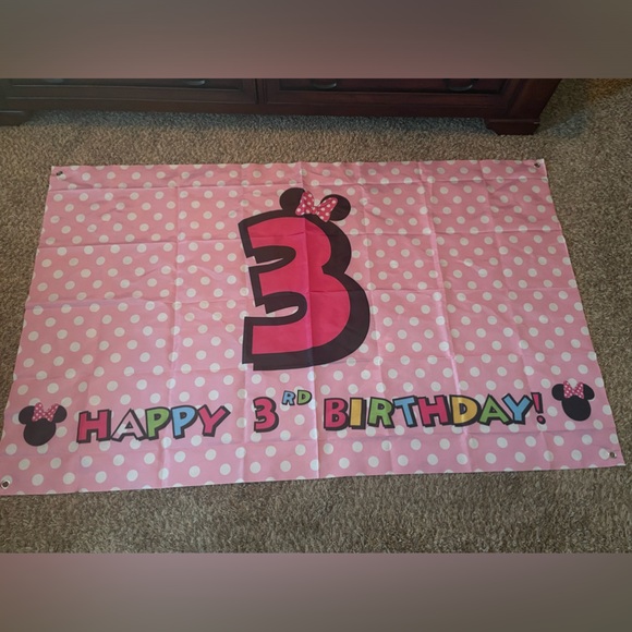 Minnie Mouse Happy Birthday 3 years old - Picture 1 of 5